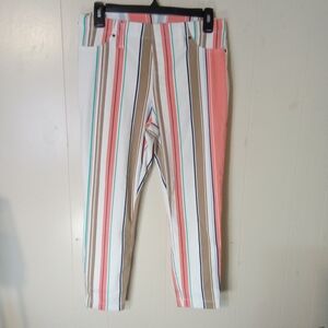 Striped Women's Capris in Multicolor